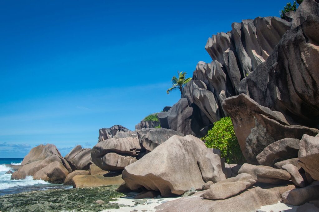 Explore the breathtaking granite boulders and pristine shores of La Digue, Seychelles.