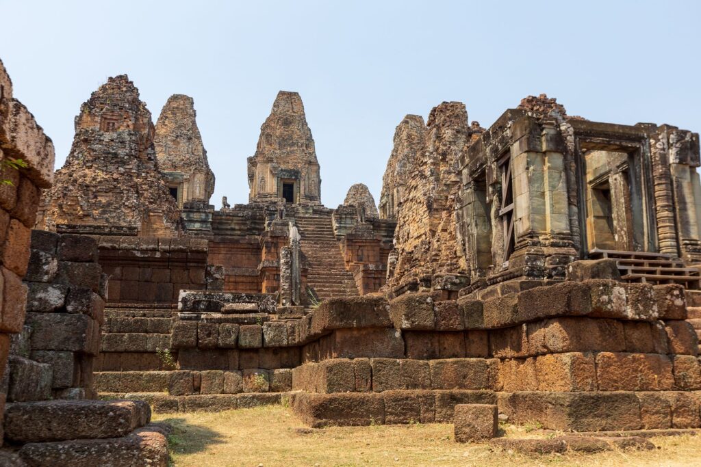 Explore the majestic ancient temple ruins of Siem Reap, Cambodia, showcasing rich cultural history.