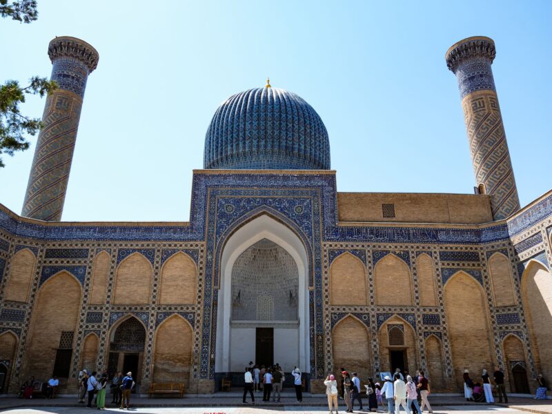 Explore the majestic Islamic architecture of Registan Square, Samarkand's stunning landmark.